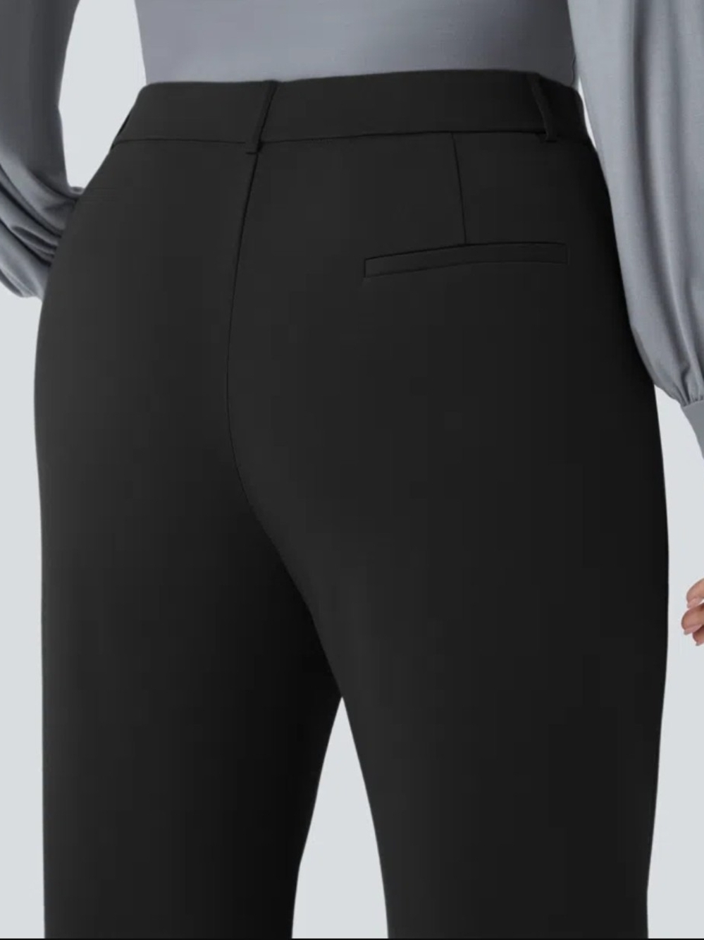 NWT Size 3X HALARA Flex Black Wide-Leg Trousers with Crease - Picture 4 of 7